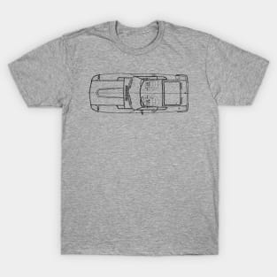 Datsun 240Z blueprint schematic in plan T-Shirt